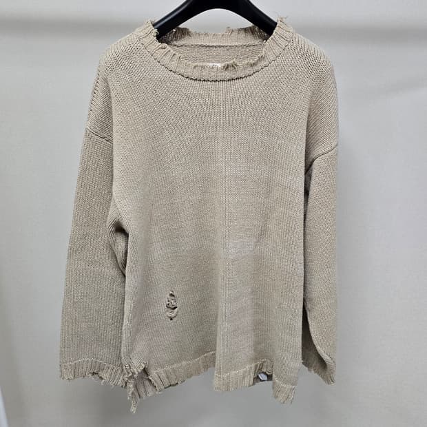 메종 마르지엘라 백 스티치 디스트레스드 니트 xxl사이즈 판매