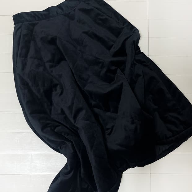 vintage black quilting skirt