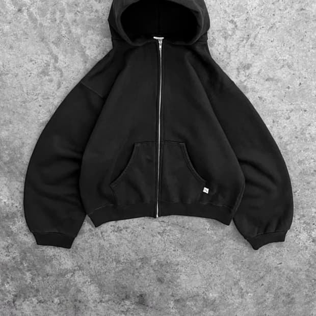 아킴보 클럽 후드집업 페이디드 블랙 m