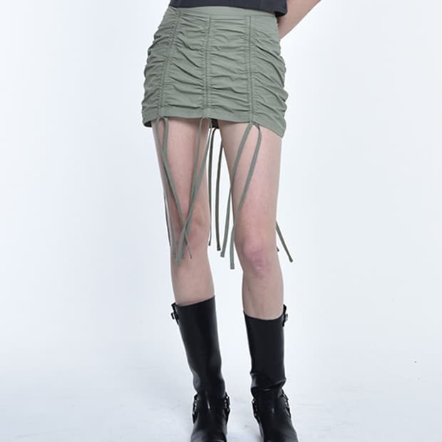 미드나잇 무브 trimming skirt (khaki)