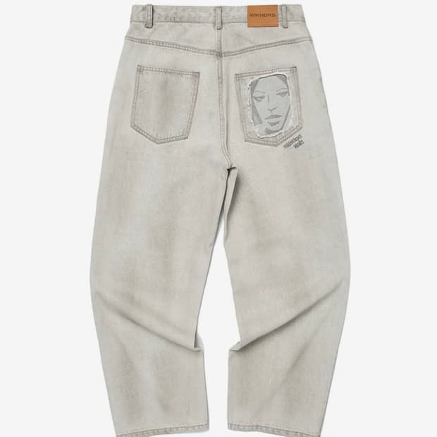 위캔더스 페이스 데님 팬츠