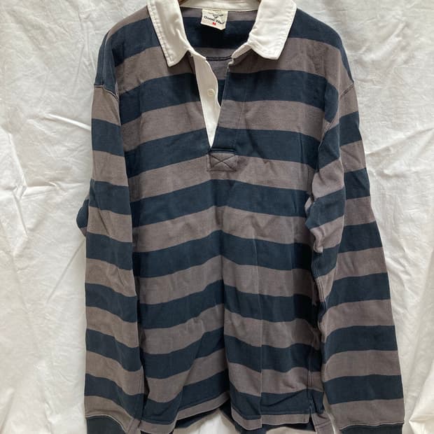 vintage striped collar t-shirt
