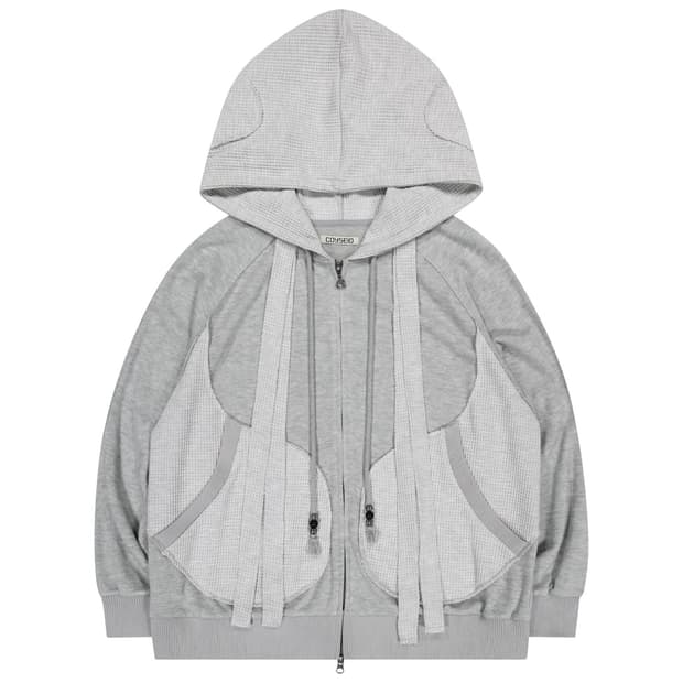 코이세이오 이어머프 후드 집업 라이트 그레이