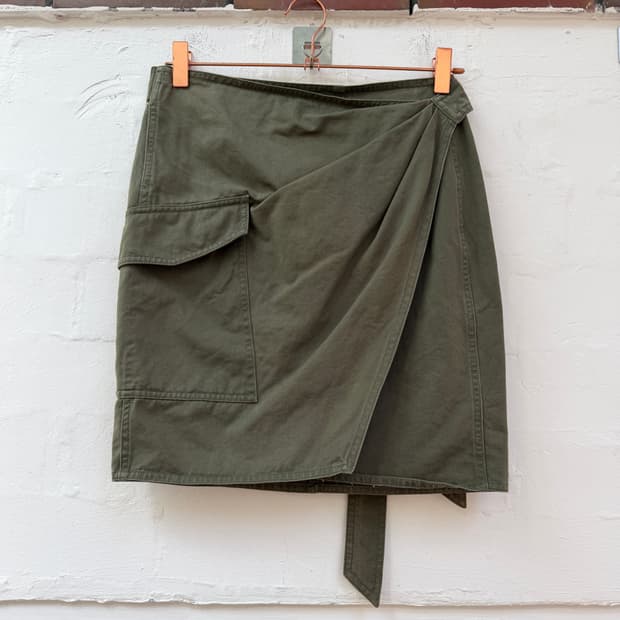 Isabel marant 카키 미니 랩 스커트