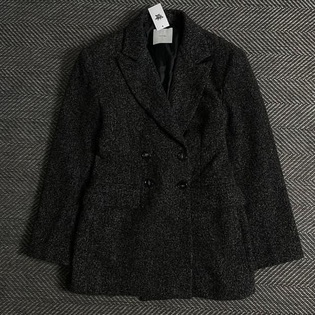 빈티지 우먼스 울 더플 하프 코트o 3313