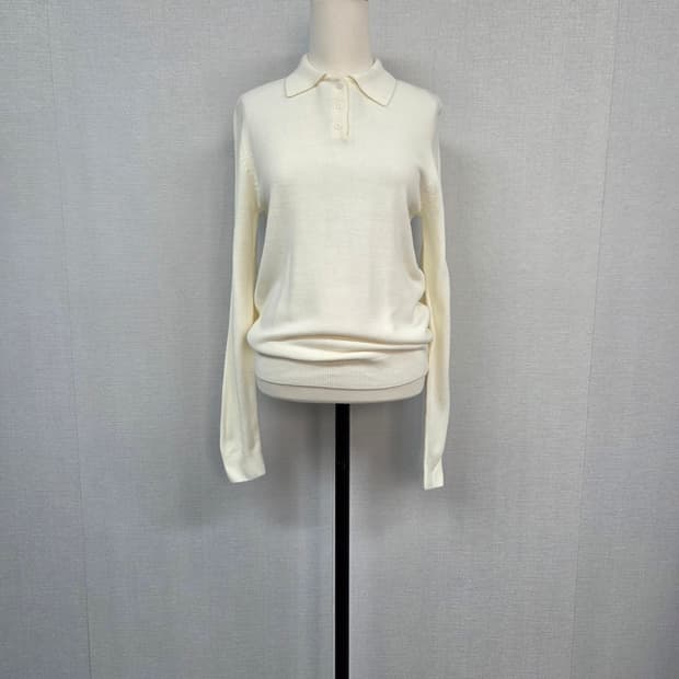 베네통 캐시미어100%여성긴팔카라티