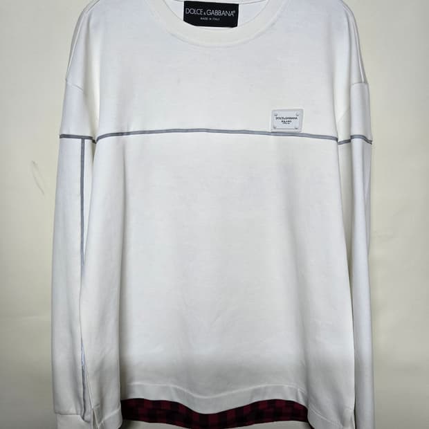 돌체앤가바나 화이트 레이어드 맨투맨M