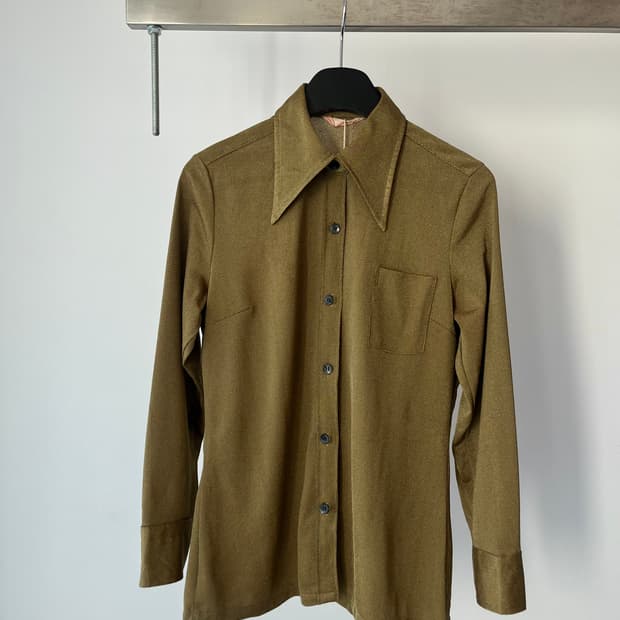1970~80's vintage butterfly collar shirt