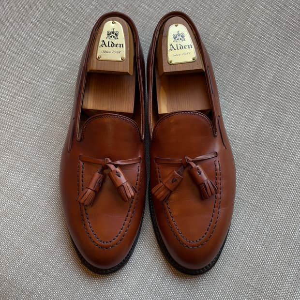 [US 8.5] Alden 662 알든 탠 카프 태슬 로퍼