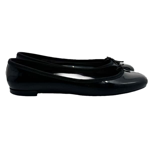 Repetto Black Rubber Ballet Flats/ 38