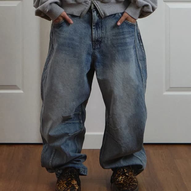 9999아카이브 커브드 연청 데님 판매