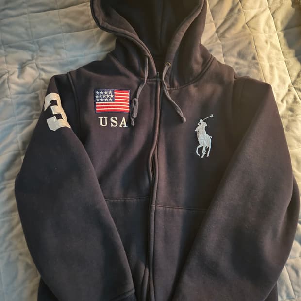 Polo 폴로 랄프로렌 USA 성조기 네이비 후드집업