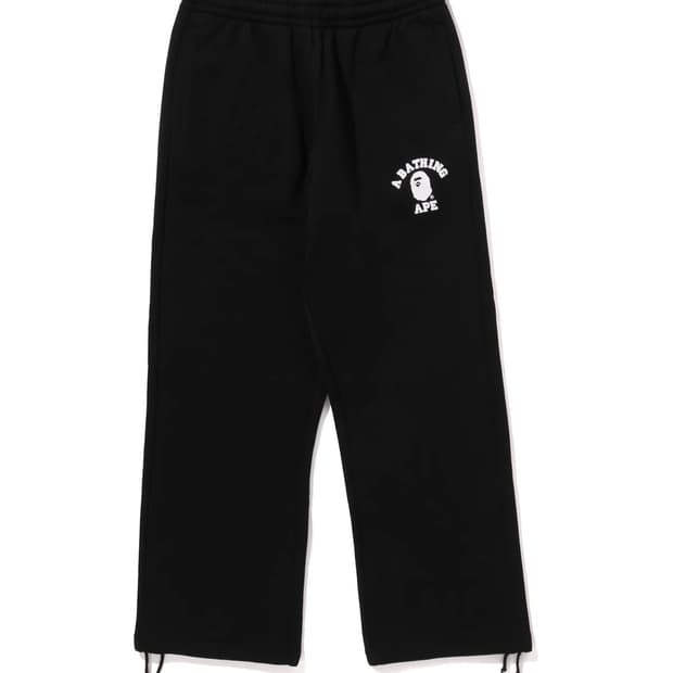 베이프 컬리지 로고 스웻팬츠