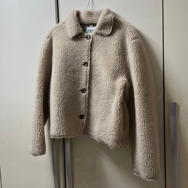 ZARA 뽀글이 플리스 버튼 자켓 11-12/152CM