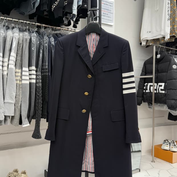 [2] 톰브라운 사선완장 체스트필드 울 코트