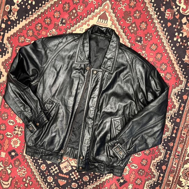 ( XL-2XL ) 가죽자켓 봄버자켓 레더자켓 항공점퍼 블루종 가죽봄버