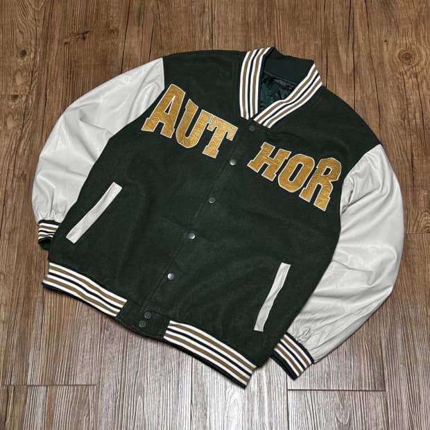 CHIP CLIP 오버핏 바시티 자켓