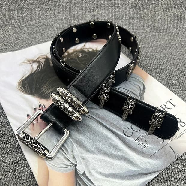 스터드 래더 벨트