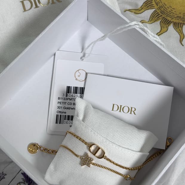 디올 Petit CD 더블 팔찌 골드 풀박