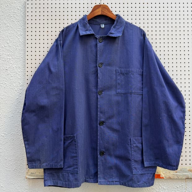 OLD EURO WASHED NAVY BLUE 빈티지 프렌치워크자켓