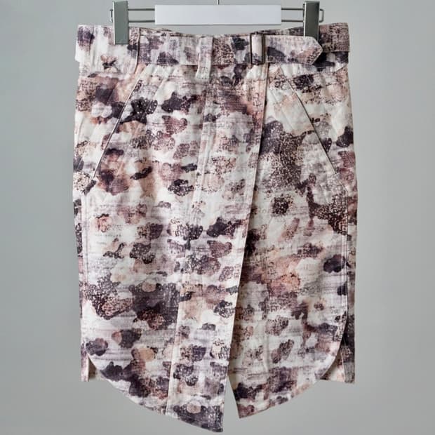 이자벨마랑 멀티패턴 랩스타일 스커트