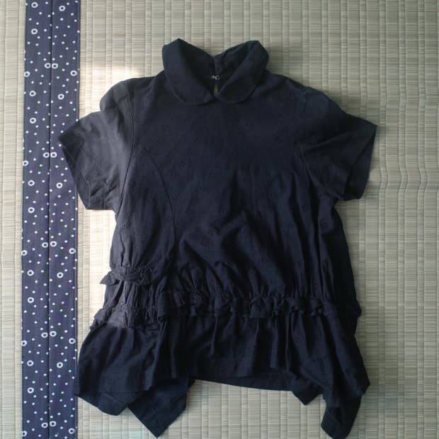 꼼데가르송 트리콧 프릴 반팔