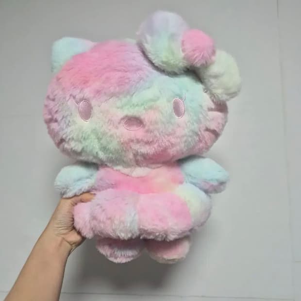 헬로키티 레인보우 중대형 인형 40cm