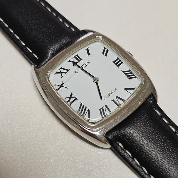 빈티지 시티즌  수동 가죽 시계
