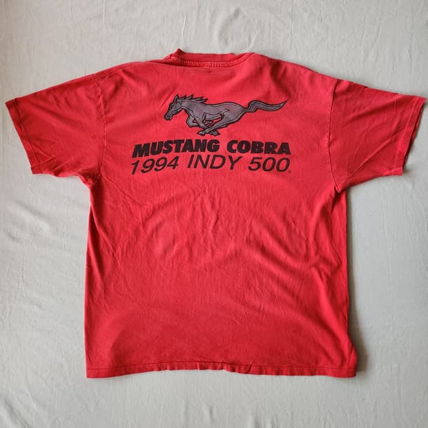 90s Indy race mustang cobra t shirt