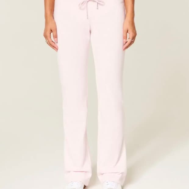 hollister 홀리스터 필 굿 부츠컷 스웻팬츠 핑크