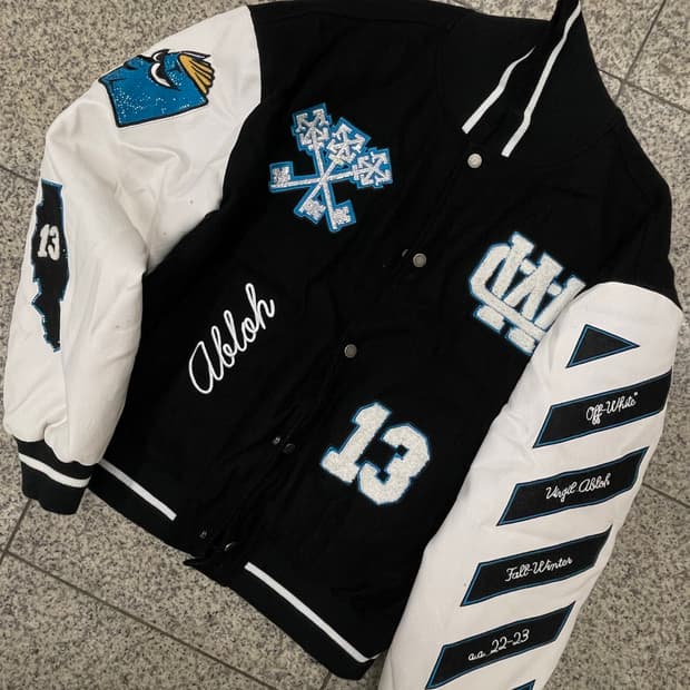 오프화이트 애블로 바시티 자켓