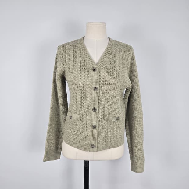 0068 쉬즈미스  23ss민트크로쉐 브이넥 가디건 55