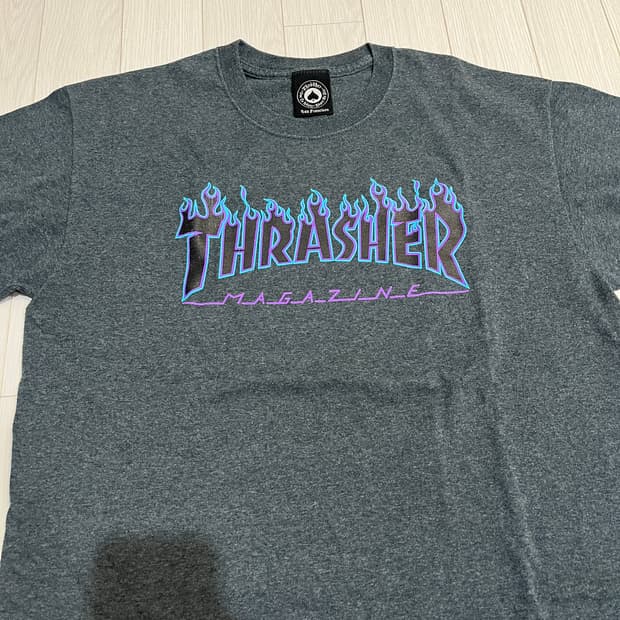 트레셔 티셔츠 L 블루 플레임