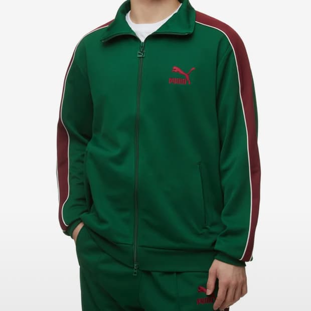 퓨마 져지 집업 그린 빈티지