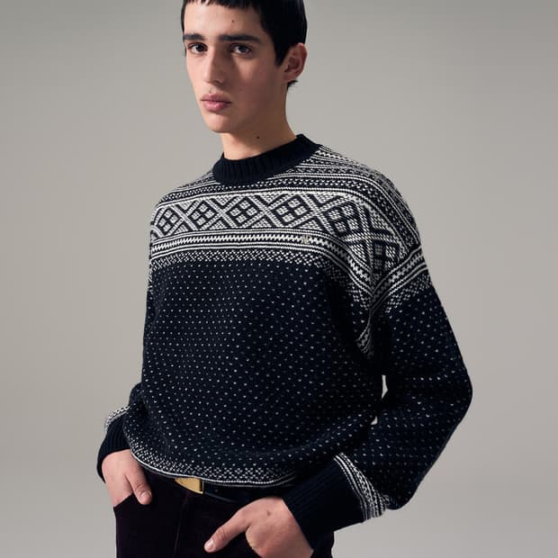 [L] 노이스 홀리데이 노드릭 울 블렌드 스웨터 블랙