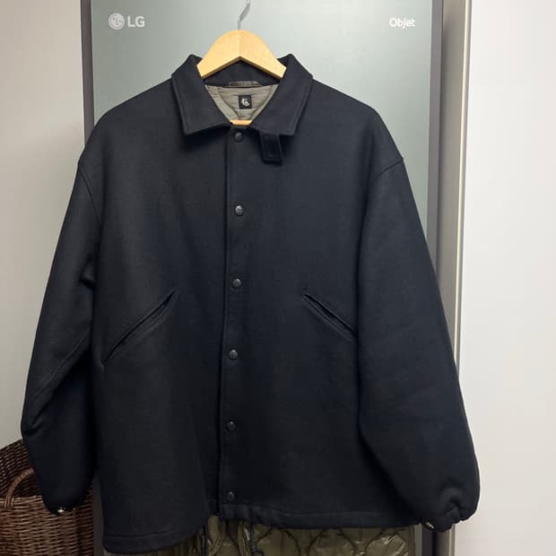 [38]캡틴선샤인 울 퀼팅 레이어드 코치자켓 블랙