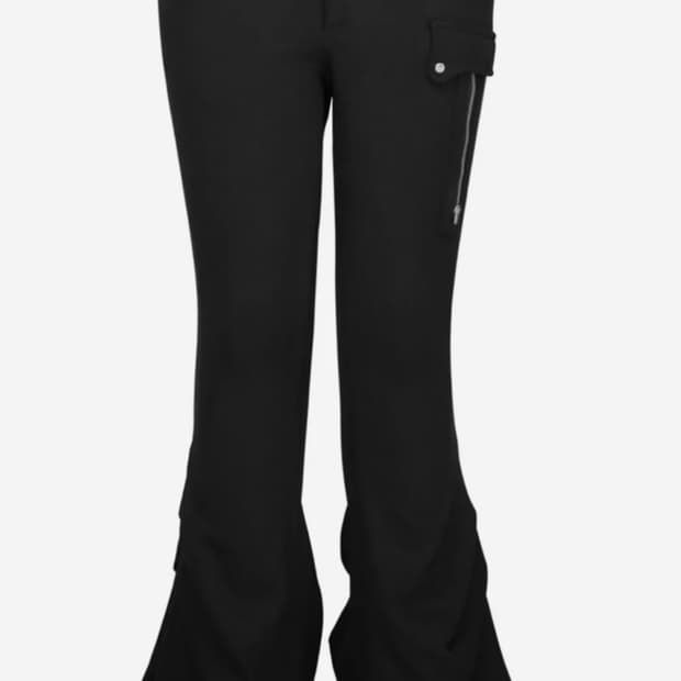 511비전 핀턱 로우라이즈 부츠컷 팬츠