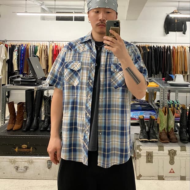 랭글러 옴브레 웨스턴 셔츠