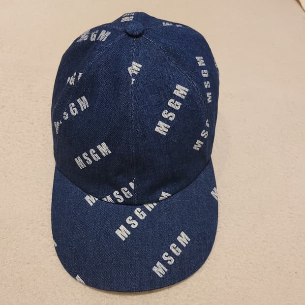 MSGM 데님 로고 볼캡 F