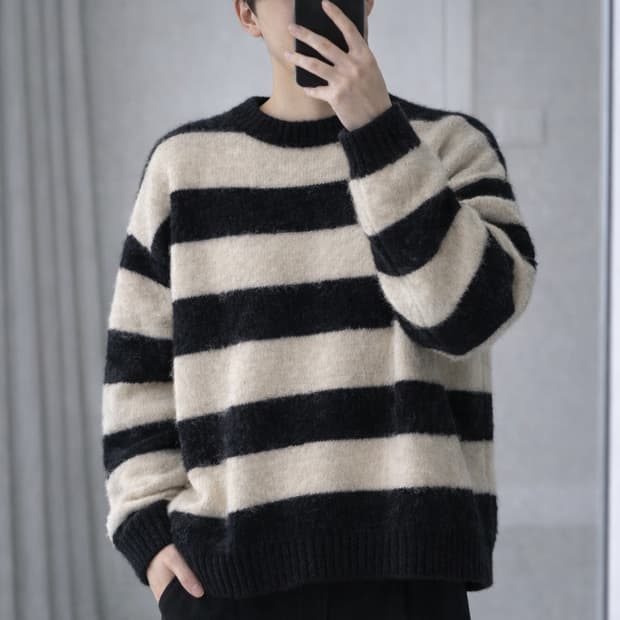 택달린새상품.비긴202.스트라이프 니트