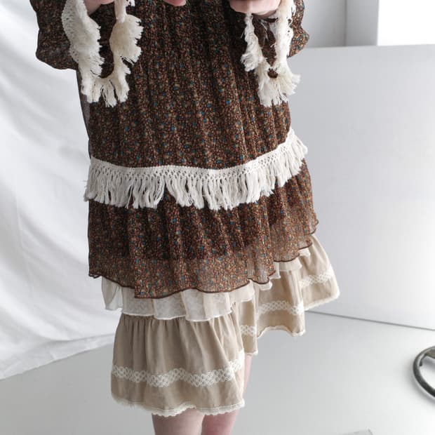 flower fringe blouse