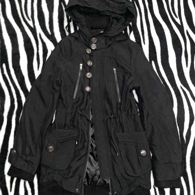 블랙 롱 코트 자켓