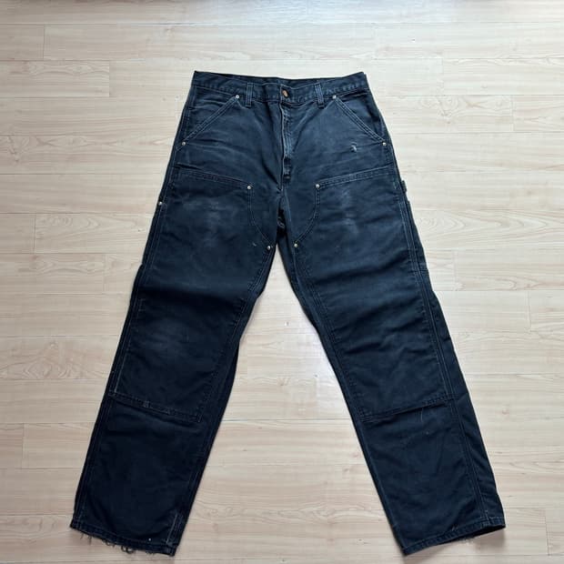 00s Carhartt Double Knee Blk made in usa