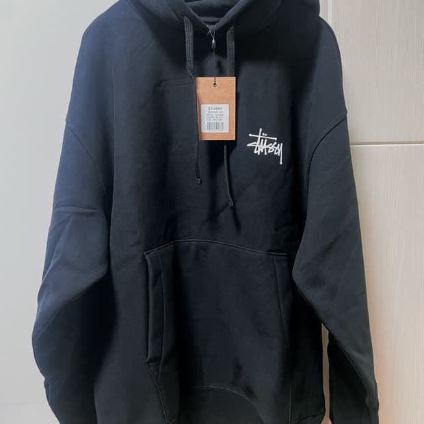 스투시 베이직 기모후두 새상품