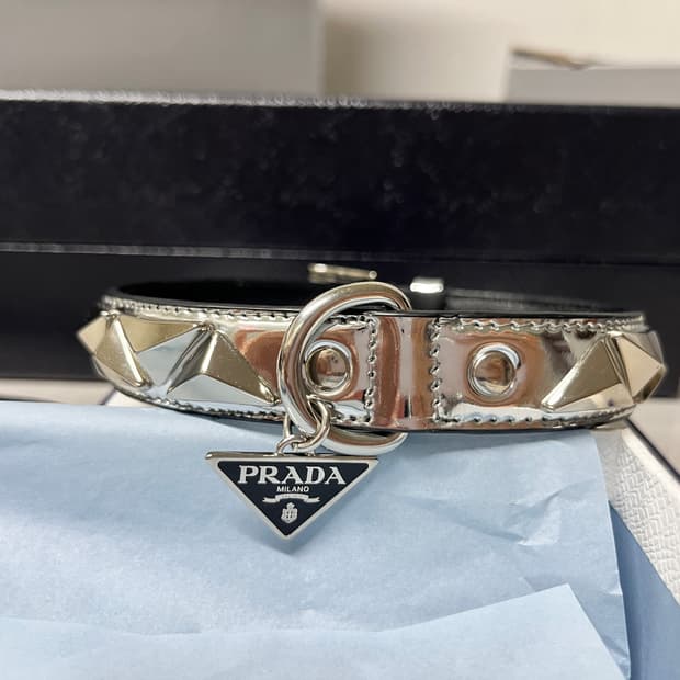 프라다 강아지 목걸이 M 새상품