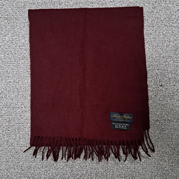 브룩스브라더스 캐시미어 울 머플러 버건디