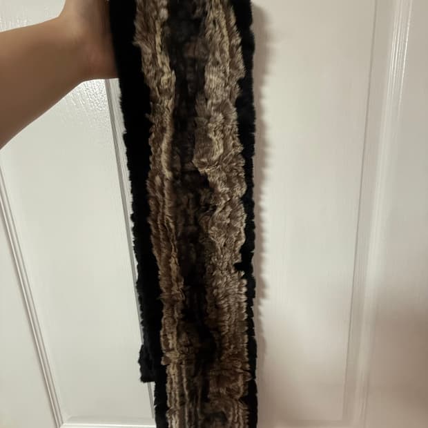 Vintage rabbit fur muffler