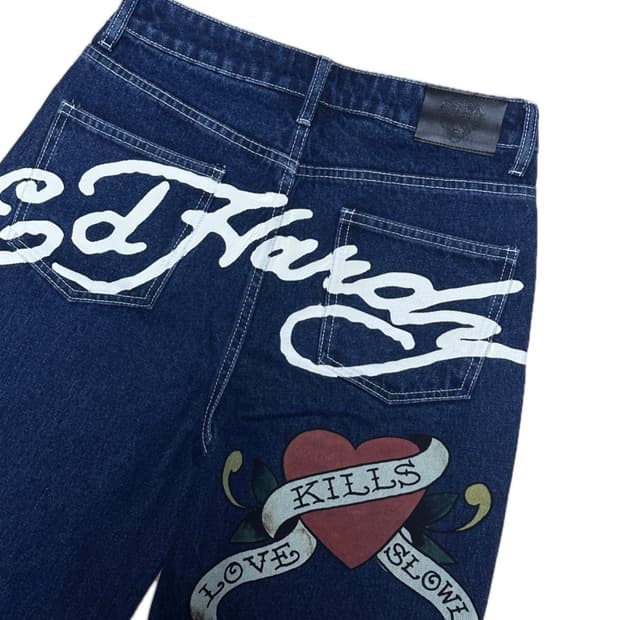 Ed Hardy 진청 데님 팬츠