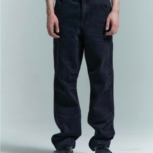 (L) Plastic product calf pocket pant