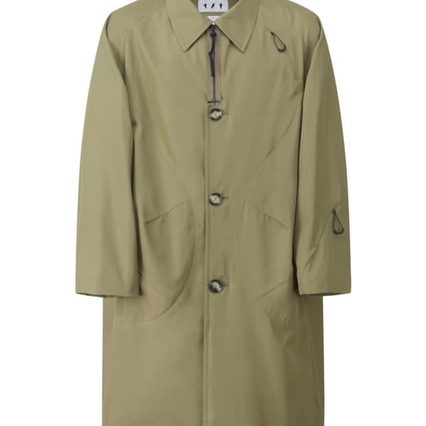 프리커 카키색 롱 트렌치 코트 (L)